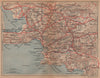 Environs of MARSEILLE. Provence Aix. Bouches-du-Rhône 1925 old vintage map