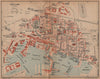 TOULON vintage town city plan de la ville. Var 1925 old vintage map chart