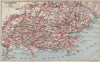 LES MAURES. Golfe de St Tropez. Ste Maxime. Hyères. Var 1925 old vintage map