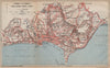 CANNES & environs. Le Cannet vallauris Golfe-Juan. Alpes-Maritimes  1925 map