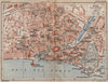 NICE vintage town city centre plan. Ville intérieure. Alpes-Maritimes  1925 map