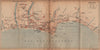 MENTON vintage town city plan de la ville. Alpes-Maritimes. Mentone 1925 map