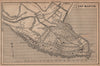 CAP MARTIN vintage town city ville plan. Roquebrune. Alpes-Maritimes 1925 map
