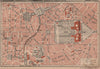 BRUXELLES BRUSSELS. QUARTIER DU CINQUANTENAIRE.Vintage city plan ville 1920 map