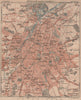 BRUXELLES Brussels vintage town city plan d'ensemble de la ville 1920 old map