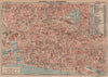 ANTWERPEN ANVERS vintage town city centre map plan de la ville. Belgium 1920