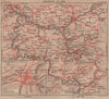 SPA, Belgium environs. Liège Verviers. Vintage map plan de la ville 1920