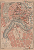LUXEMBOURG. Vintage town city map plan de la ville. Luxemburg 1920 old