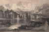 Entrance to Loch Scavaig; Skye. Scotland 1886 old antique print picture