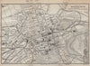 EDINBURGH antique town city plan. Scotland 1886 old map chart