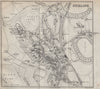 STIRLING antique town plan. Scotland 1886 old vintage map chart
