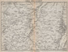 Lower Loch Awe. Loch Fyne. Loch Avich. Inverary. Scotland 1886 old antique map