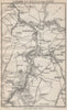 Lanark & the falls of Clyde.. Scotland 1886 old antique vintage map plan chart
