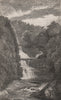 Falls of Clyde at Stonebyres. Scotland 1886 old antique vintage print picture