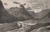 Glencoe from the South. Scotland 1886 old antique vintage print picture