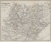 Sutherland, with parts of Ross shire & Caithness shire. Scotland 1886 old map