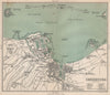 CHERBOURG antique plan of the town ville & harbour/port. Manche 1913 old map