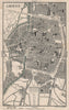 AMIENS antique town city plan de la ville. Somme 1913 old map chart