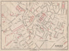 ARRAS antique town city plan de la ville. Pas-de-Calais 1913 old map