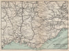 FRENCH & ITALIAN ALPS. Provence Alpes Cote d'Azur. Savoie Rhone Valley 1890 map