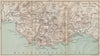 Massif de l'Esterel. Fréjus & St Raphaël Cannes. Provence 1890 old antique map