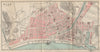 NICE antique town plan de la ville. Old City. Alpes-Maritimes  1890 map