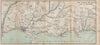 CORNICHE. Nice-Villefranche-Monaco-Menton. Alpes-Maritimes Cote d'Azur 1890 map