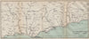 RIVIERA DI PONENTE. Menton-Ventimiglia-Bordighera-Sanremo-Santo-Stefano 1890 map