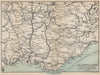 FRENCH & ITALIAN ALPS. Provence Alpes Cote d'Azur. Savoie Rhone Valley 1885 map