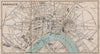 BORDEAUX antique town city plan de la ville. Gironde 1885 old map