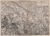 PAU environs. Bigorre Lourdes Tarbes Cauterets. Railways 1885 old antique map