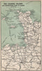 CHANNEL ISLANDS & COAST OF FRANCE. Normandy Mont St Michel 1913 old map