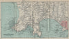 JERSEY St Helier western railway St Brelades. Channel Islands 1913 old map