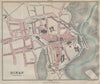 DINAN antique town city plan de la ville. Côtes-d'Armor 1913 old map