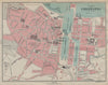 CHERBOURG antique town city plan de la ville. Manche 1913 old map