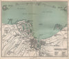 CHERBOURG antique plan of the town ville & harbour/port. Manche 1913 old map