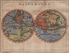 'Mappamondo'. California as an island. Australia incomplete. BUFFIER 1775
