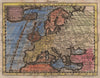'Europa'. Europe. Original hand colour. BUFFIER 1775 old antique map chart