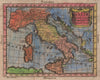 'Italia'. Italy. Original hand colour. BUFFIER 1775 old antique map plan chart