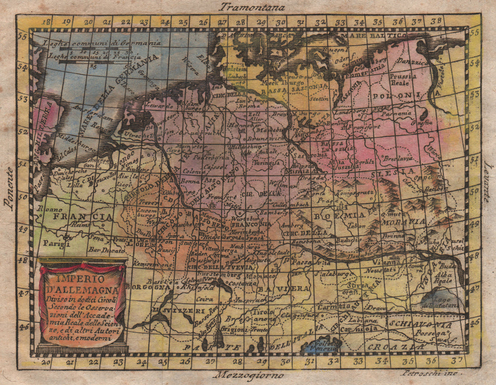 'Imperio d'Allemagna'. Germany. Holy Roman Empire. BUFFIER 1775 old map
