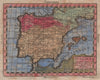 'Spagna'. Iberia. Spain & Portugal. Original hand colour. BUFFIER 1775 old map