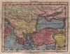 'La Turchia in Europa'. Turkey in Europe. Original hand colour. BUFFIER 1775 map