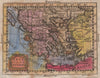'Grecia Antica, e Moderna'. Greece. Original hand colour. BUFFIER 1775 old map