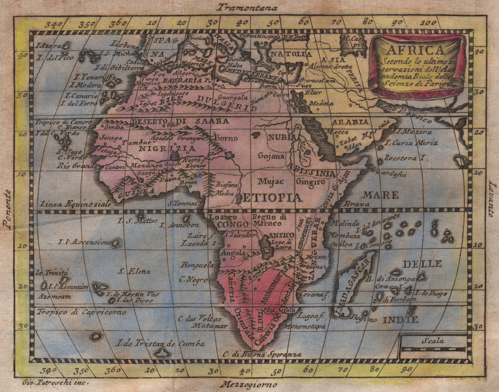 'Africa'. Niger river flows west. Phantom St Matthew's island. BUFFIER 1775 map