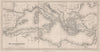 The Mediterranean & Turkish Empire. FINDLAY 1840 old antique map plan chart