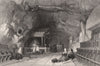 Shrine of St. Rosalia, near Palermo, Italy 1840 old antique print picture