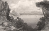 Ruins of the Palace of Ulysses at Aito, Ithaca 1840 old antique print picture