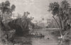Nefta/Nafta, the ancient Negeta, Beylik of Tunis, Tunisia 1840 old print