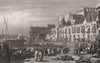 Marina of Valletta, Malta 1840 old antique vintage print picture