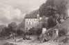 Chapel of Santa Rosalia, Monte Pelegrino, Palermo, Italy 1840 old print